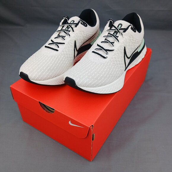 Nike React Infinity Run Flyknit 3 Mens Running DH5392 004 White Green Sizes 7-12 - Picture 9 of 9